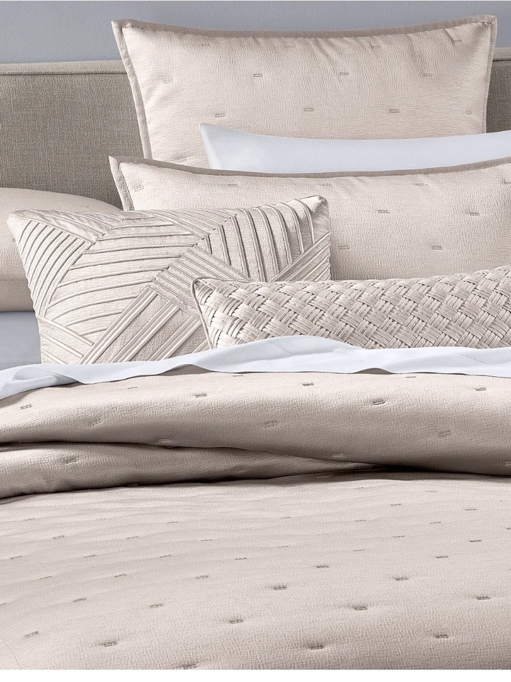 NIP Hotel Collection Glint 3-Pc. Coverlet Set, King in Blush $500 MSRP